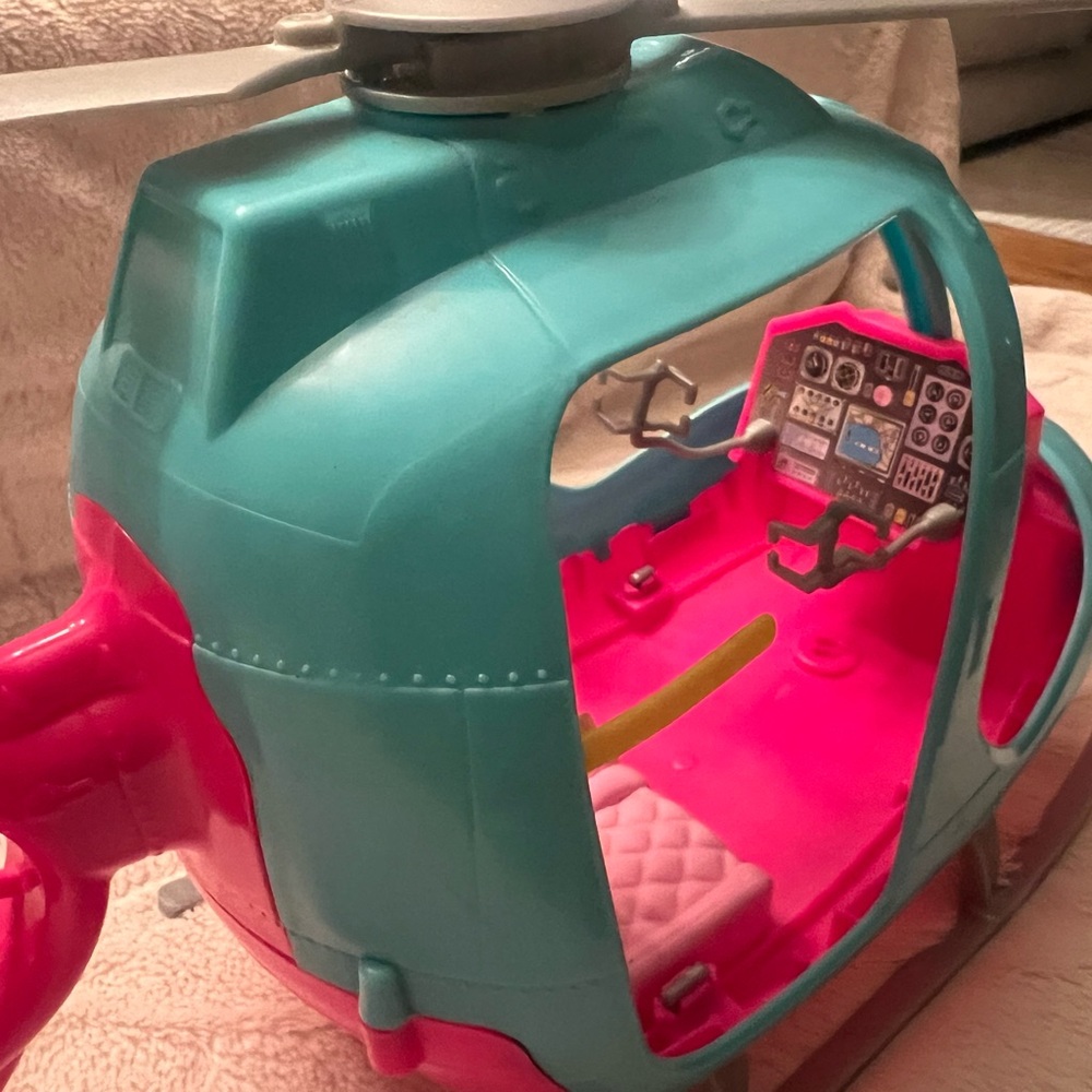 💕 Mattel Barbie Dreamhouse Adventures Pink & Blue Helicopter - Picture 13 of 16